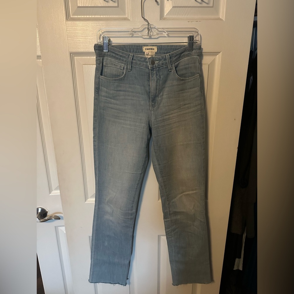 L'AGENCE Light Blue Ankle Jeans